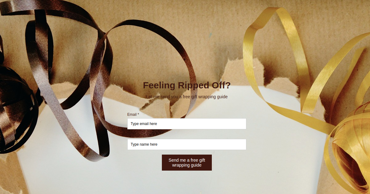 Free gift wrapping guide, including instructions and video