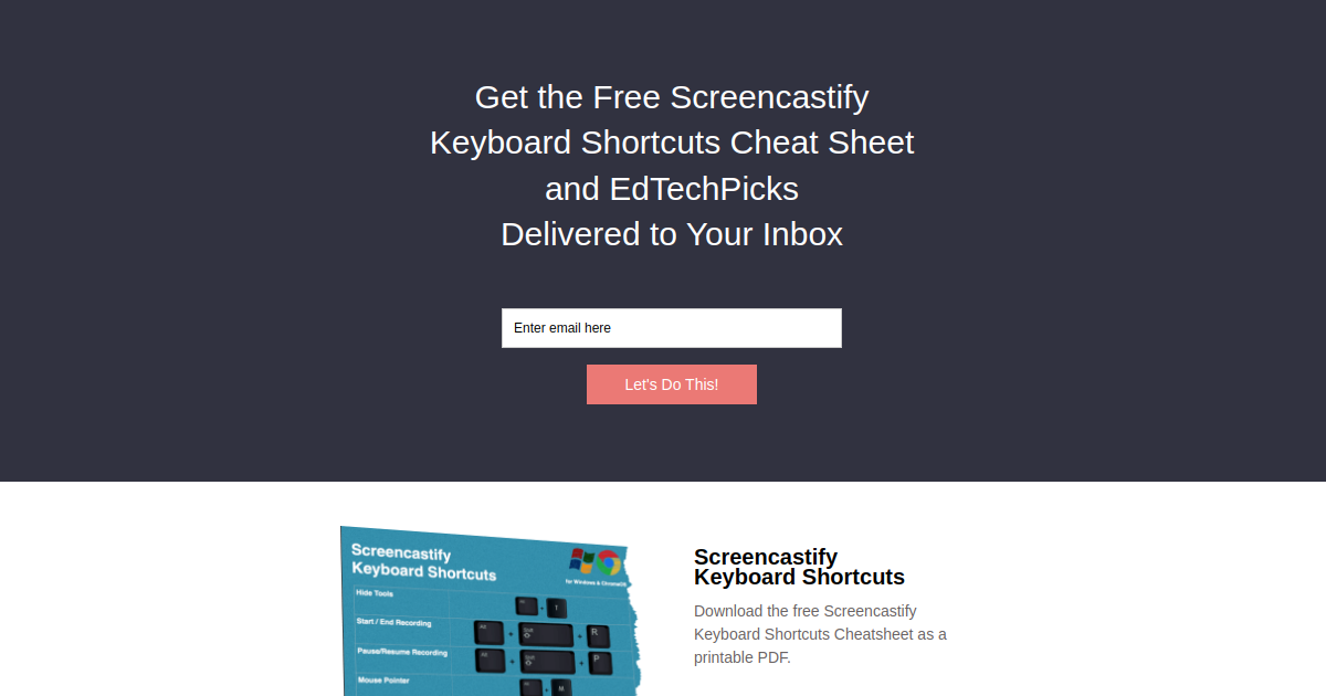 Screencastify Keyboard Shortcuts