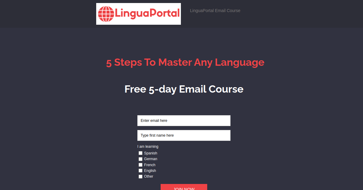 Free Email Course: Master Any Language - LinguaPortal