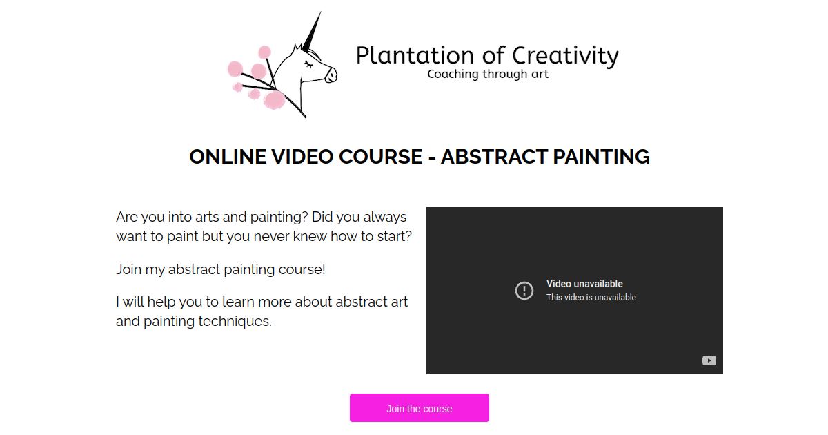 Online Abstract Painting Course - Plantation of Creativity