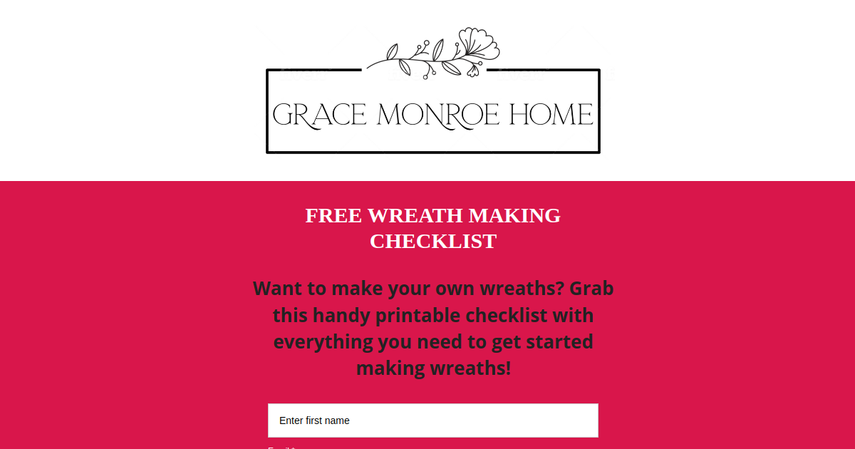 Free Wreath Making Checklist | Grace Monroe Home