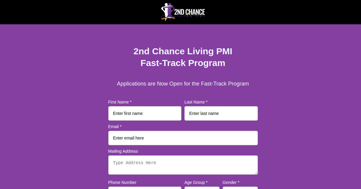 Fast Track Program | Sign Up Today! – 2ndchancelivingpmi