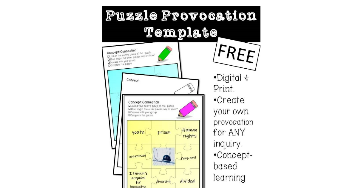 FREE Jigsaw Inquiry Provocation Tool