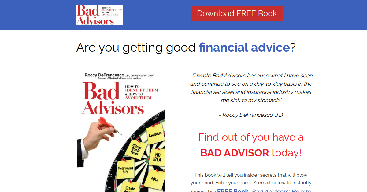 Bad Advisors: How to Identify Them & How to Avoid Them