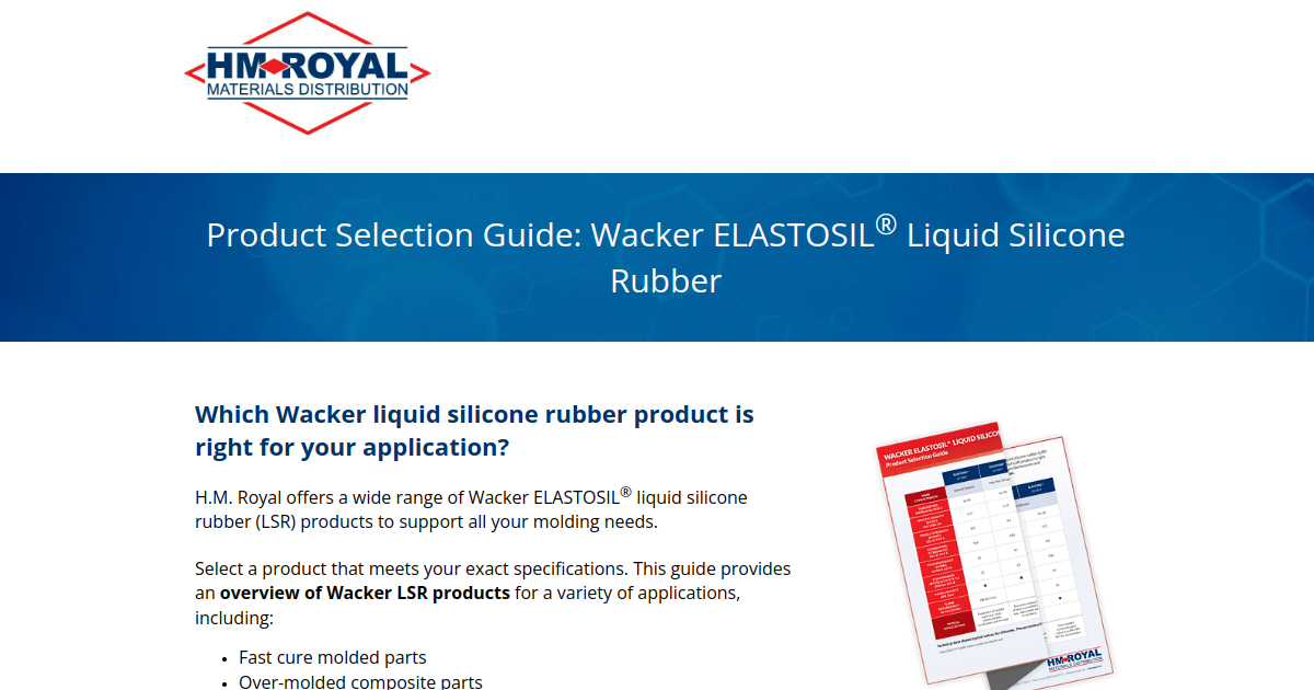 LSR Product Selection Guide Ungated - Wacker Workflow