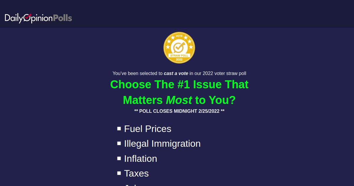 Straw Poll LP Daily Opinion Polls
