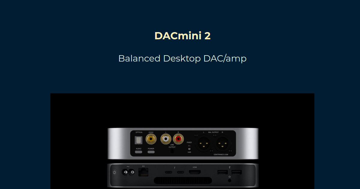 DAC mini premium Desktop DAC/Amp – Centrance