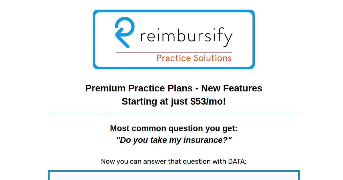 Reimbursify Practice Pro Features - Schedule a Demo Today!