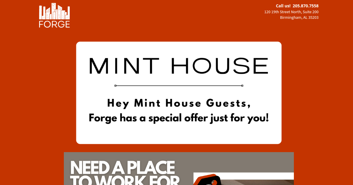Mint House Discounted Day Pass Work at