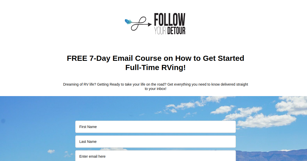 Free 7-Day Full-Time RV Course - Follow Your Detour
