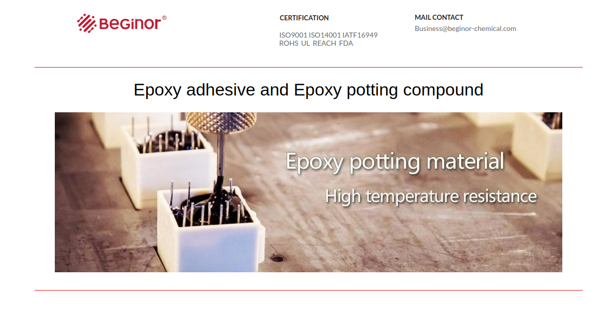 epoxy adhesive beginor Shanghai Beginor Chemical Technology Co., Ltd.