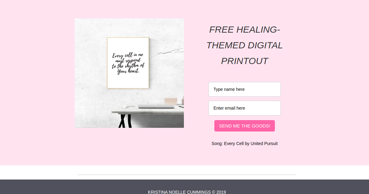Healing-Themed Digital Printout